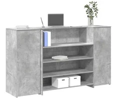 Registratūra, betono pilkas, 180x50x103,5 cm, apdirbta mediena