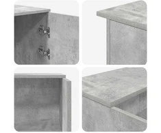 Registratūra, betono pilkas, 200x50x103,5 cm, apdirbta mediena