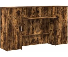 Registratūra, dūminio ąžuolo, 180x50x103,5 cm, apdirbta mediena