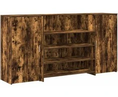 Registratūra, dūminio ąžuolo, 200x50x103,5 cm, apdirbta mediena