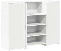 Registratūros stalas, baltas, 135x50x103,5 cm, inžinerinė mediena