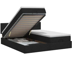 Reguliuojama lova su čiužiniu 2 vnt. Juoda Audinys