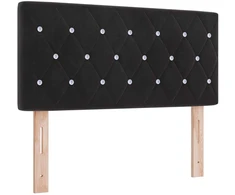 Reguliuojama lova su čiužiniu Juoda 90 x 190 cm Aksomas