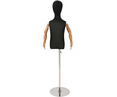 Reguliuojamas 120-150 cm manekenas su baze Uniseksas PP Juoda