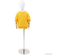 Reguliuojamas 120-150 cm manekenas su baze Uniseksas PP Balta
