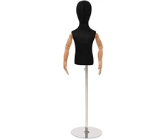 Reguliuojamas 120-157 cm manekenas su baze Uniseksas PP Juoda