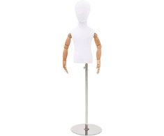 Reguliuojamas 120-157 cm manekenas su baze Uniseksas PP Balta