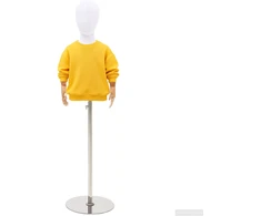 Reguliuojamas 120-157 cm manekenas su baze Uniseksas PP Balta