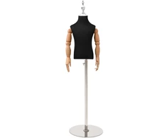 Reguliuojamas 120-157 cm manekenas su baze Uniseksas PP Juoda
