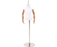 Reguliuojamas 120-157 cm manekenas su baze Uniseksas PP Balta