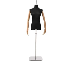Reguliuojamas manekenas 165-213 cm su baze Moteris PP Juoda