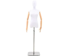 Reguliuojamas manekenas 165-213 cm su baze Moteris PP Balta