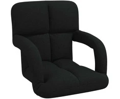 Reguliuojamas grindų fotelis Juoda 58 x 62 x 58 cm Audinys