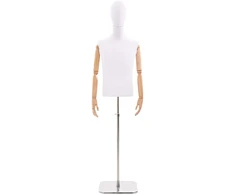 Reguliuojamas manekenas 170-218 cm su baze Vyras PP Balta