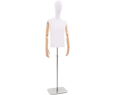Reguliuojamas manekenas 170-218 cm su baze Vyras PP Balta
