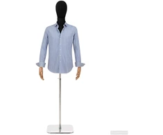Reguliuojamas manekenas 170-218 cm su baze Vyras PP Juoda