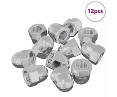 Riešutas 12 vnt. Sidabrinė M6 x 10 mm Geležis