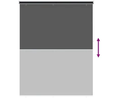 Lauko ritininė žaliuzė UV apsaugai Juoda 100 x 230 cm (P x A)