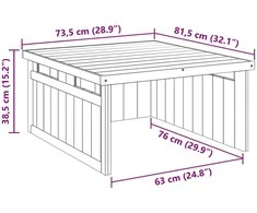Žoliapjovės garažas Ruda 73,5 x 81,5 x 38,5 cm