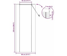 Roletas Ruda 80 x 220 cm Bambukas