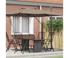 Roma Parasol Taupe 286 x 284 x 265 cm Aliuminis ir poliesteris
