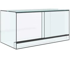 Terariumas su saugykla Skaidrus 80 x 40 x 40 cm Stiklas