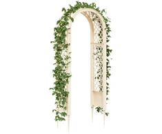 Rožių arka su spygliais Balta 97 x 43 x 218 cm PP