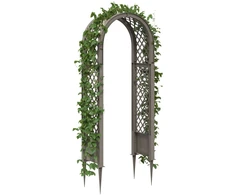 Rožių arka su spygliais Pilka 97 x 43 x 218 cm PP