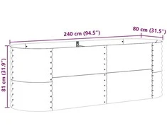 Pakelta lova Ruda 240 x 80 x 81 cm Plienas