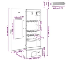 Rūkykla 3 vnt. 44,5 x 29 x 110 cm Galvanizuotas plienas