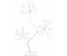 S formos LED kalėdinė eglutė 2 vnt. Balta 18 x 18 x 45 cm