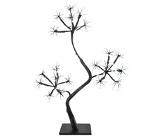S formos LED kalėdinė eglutė 2 vnt. Juoda 18 x 18 x 45 cm