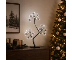 S formos LED kalėdinė eglutė 2 vnt. Juoda 18 x 18 x 45 cm