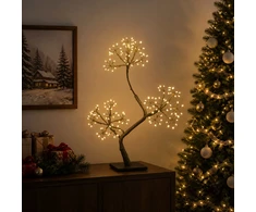 S formos LED kalėdinė eglutė 2 vnt. Juoda 45 cm Plastmasė