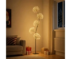 S formos LED kalėdinė eglutė Juoda 20 x 20 x 175 cm Plienas