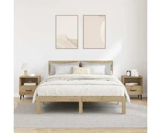 Šalia lovos spintelė 2 pcs Amatininkų ąžuolas 40 x 35 x 47,5 cm