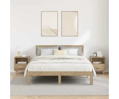 Šalia lovos spintelė 2 pcs Amatininkų ąžuolas 40 x 35 x 47 cm