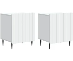 Šalia lovos spintelė 2 pcs Balta 43 x 34,5 x 52 cm
