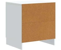 Šalia lovos spintelė 2 pcs Balta 43 x 34,5 x 47 cm