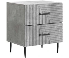 Šalia lovos spintelė 2 pcs Betono pilka 43 x 34,5 x 47,5 cm