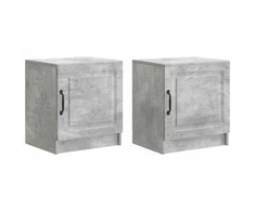 Šalia lovos spintelė 2 pcs Betono pilka 43 x 34,5 x 47 cm