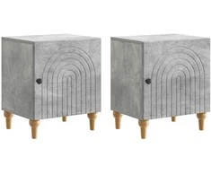Šalia lovos spintelė 2 pcs Betono pilka 43 x 34,5 x 50 cm