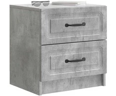 Šalia lovos spintelė 2 pcs Betono pilka 43 x 34,5 x 44,5 cm