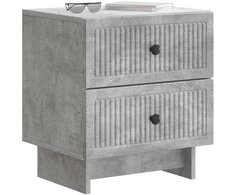 Šalia lovos spintelė 2 pcs Betono pilka 43 x 34,5 x 47,5 cm