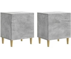 Šalia lovos spintelė 2 pcs Betono pilka 43 x 34,5 x 50 cm