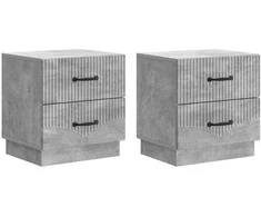 Šalia lovos spintelė 2 pcs Betono pilka 43 x 34,5 x 44,5 cm