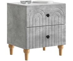 Šalia lovos spintelė 2 pcs Betono pilka 43 x 34,5 x 48 cm