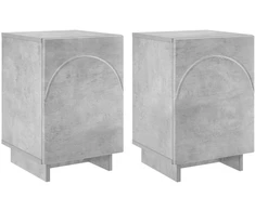 Šalia lovos spintelė 2 pcs Betono pilka 33,5 x 34,5 x 50 cm