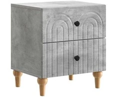 Šalia lovos spintelė 2 pcs Betono pilka 43 x 34,5 x 48 cm