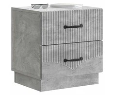 Šalia lovos spintelė 2 pcs Betono pilka 43 x 34,5 x 44,5 cm